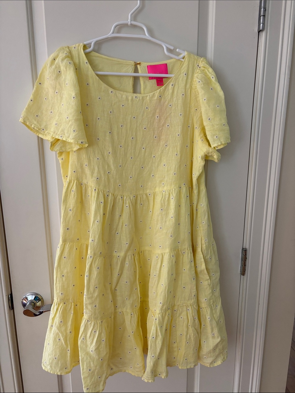 Lilly Pulitzer Lemon Eyelet Tiered Dress